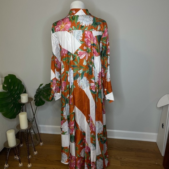 Palmer//Harding Long Asymmetric Floral Print Shirt - Picture 6 of 8